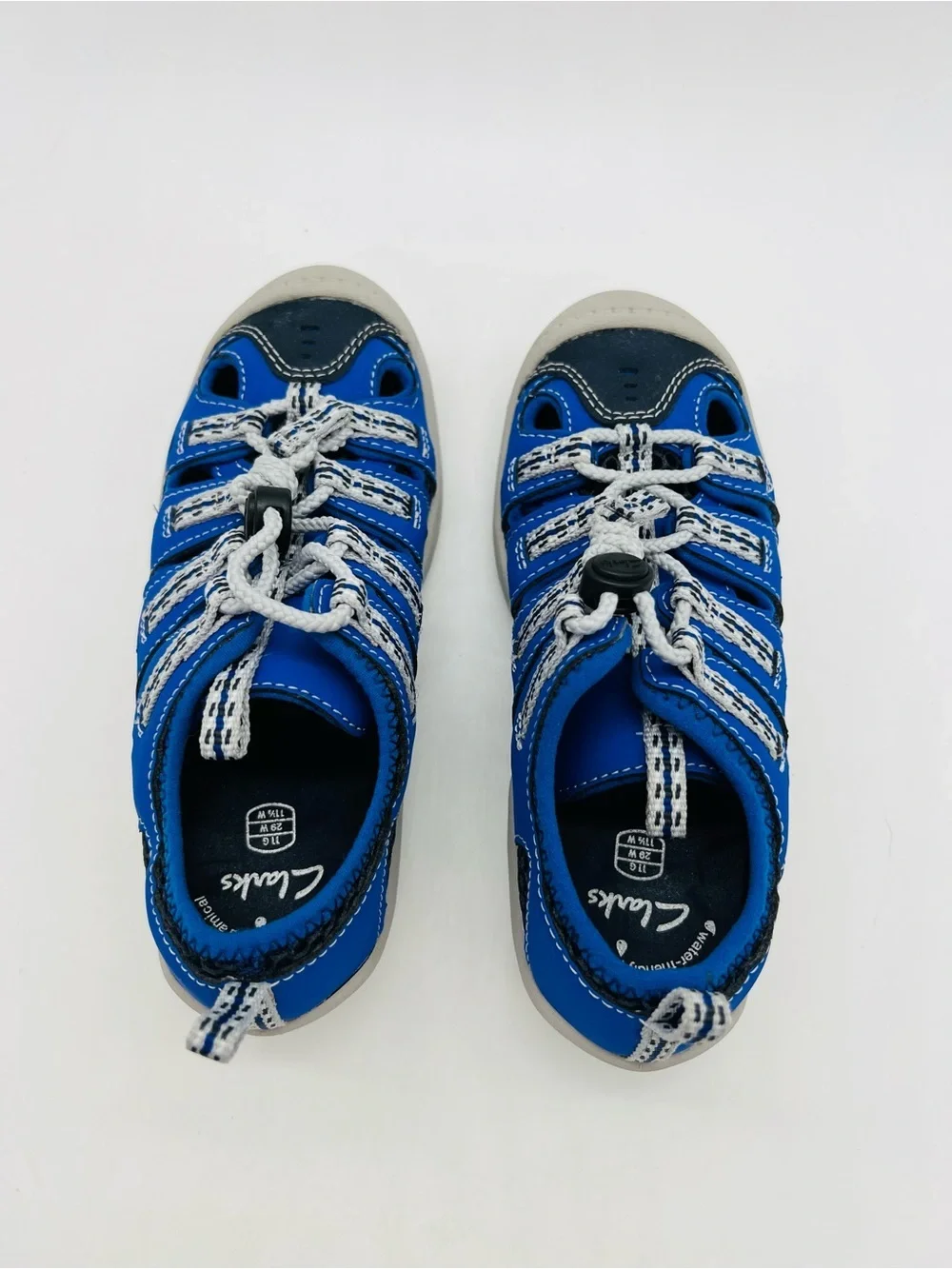 Clarks Blue and White Kids Water Resistant Hiking Sandals Size 11.5W
